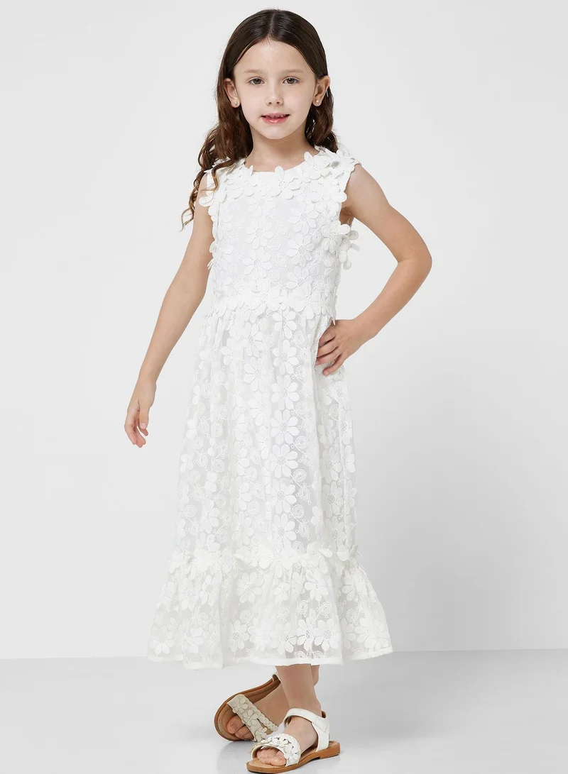 Amelia Rose Floral Appliqué Dress