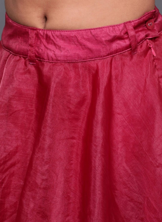 AKS Pink and Grey Lehenga Choli Set for Girls - Image 3