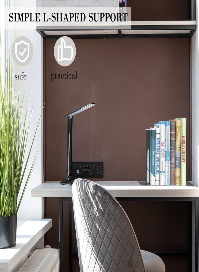 Optomni Bookends, Book End Supports Heavy Duty Metal Bookend Support, Book Ends Supports for Shelves Decor Home Office School 2 Pairs (Black, 4 Pairs/8 Pieces) - Image 4