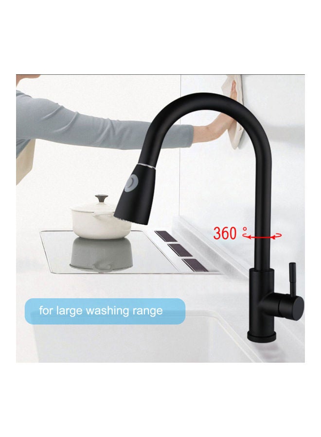Loquat Pull Out Kitchen Faucets With Sprayer Bathroom Basin Sink Faucets Black 1None - Image 4