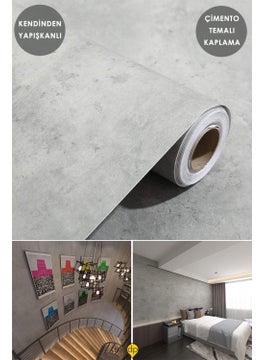 Self Adhesive 60CM×300CM Gray Cement Pattern Kitchen Cabinet Table Covering Wallpaper - pzsku/Z45D3615740BC536890CEZ/45/_/1730845064/566ae56a-06d8-4c52-a0f6-f8ff95be94eb