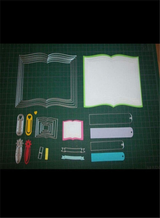 ABTOLS Metal 1 Set Book Cutting Dies,One Book Bookmark Label Die Cuts Embossing Stencils Template Mould for Card Scrapbooking and DIY Craft Album Paper Card Decor - Image 5