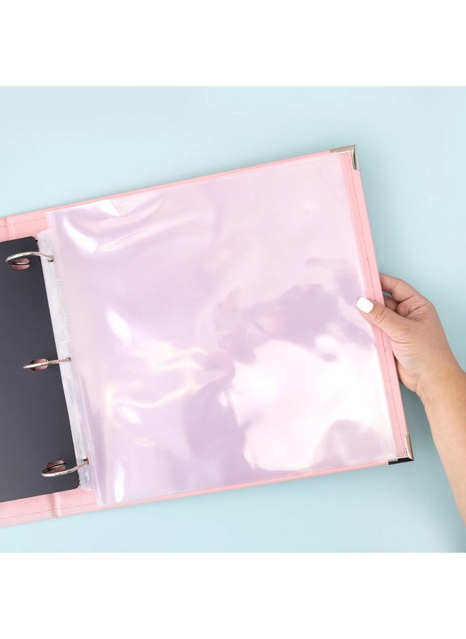 We R Memory Keepers 12X12 Photo Album Buttercup Protect Memories And Photos Soft Acidfree Leather Classy Decorative Spine Label Snagfree Rings Includes 5 Page Protectors Scrapbooking  - Image 5