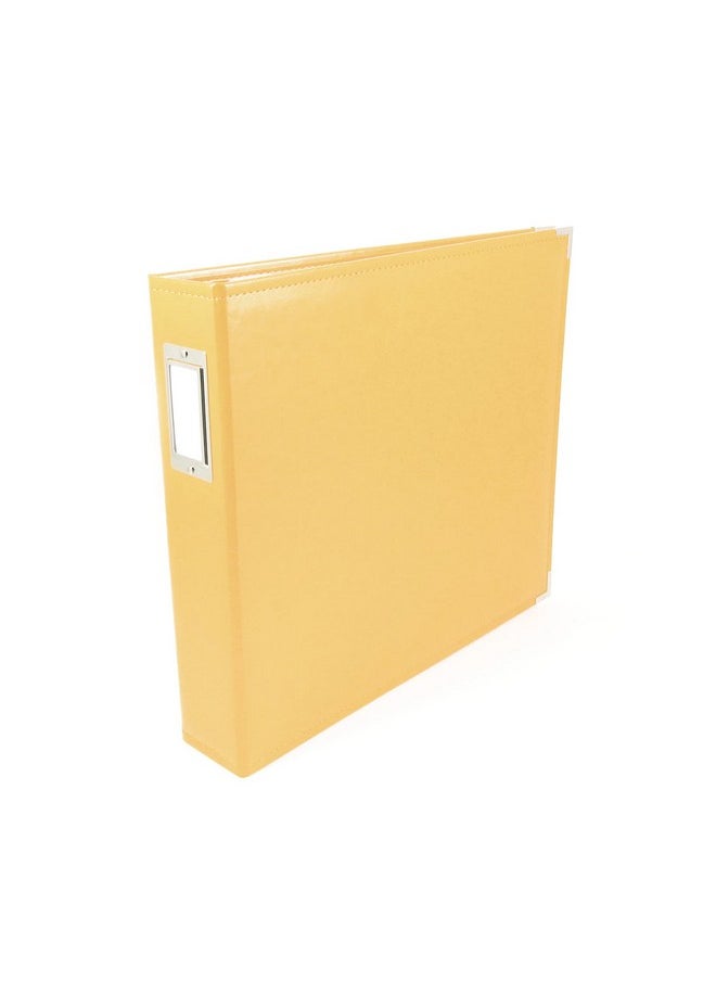 We R Memory Keepers 12X12 Photo Album Buttercup Protect Memories And Photos Soft Acidfree Leather Classy Decorative Spine Label Snagfree Rings Includes 5 Page Protectors Scrapbooking  - Image 1