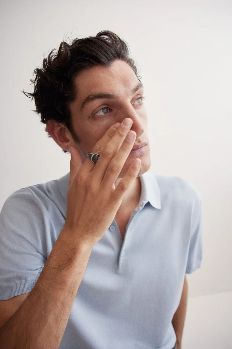 H&M Regular Fit Fine-knit polo shirt