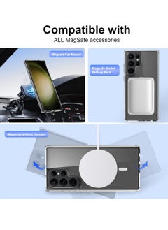 Houmt Samsung Galaxy S23 Ultra Magnetic Clear Case MagSafe Slim and Hard Case Cover Compatible with Card Wallet & Wireless Charger, Screen & Camera Protection Shockproof for Galaxy S23 Ultra 5G  - Image 3