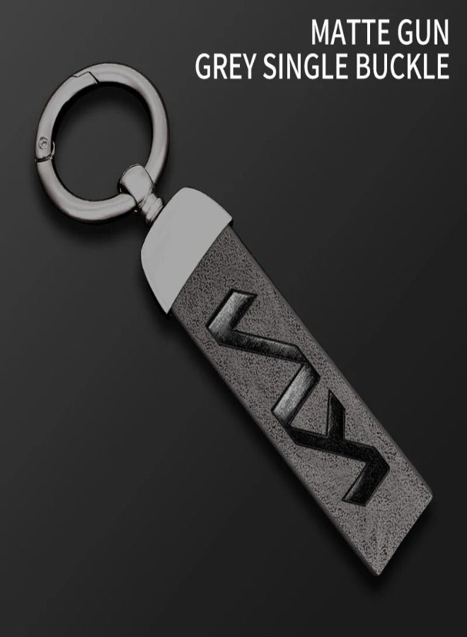 AROAQ Leather Alloy Car  KeyChain Key Protection For KIA Sportage R GT Stinger Sorento Ceed Cerato Forte Niro Soul Telluride ( Only Buckle) - Image 1