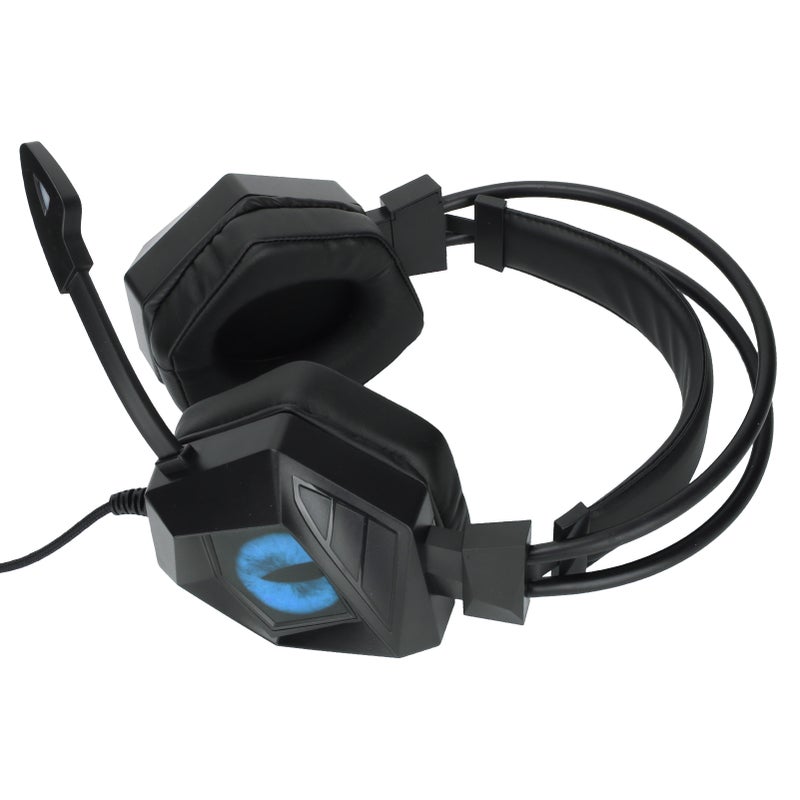 Gaming Headset Noise Cancelling USB 3.5mm Interface Over Ear RGB Headphone with Microphone for PS4 PC LaptopBlack Blue - Image 5