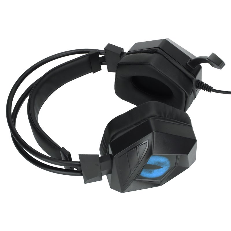 Gaming Headset Noise Cancelling USB 3.5mm Interface Over Ear RGB Headphone with Microphone for PS4 PC LaptopBlack Blue - Image 3