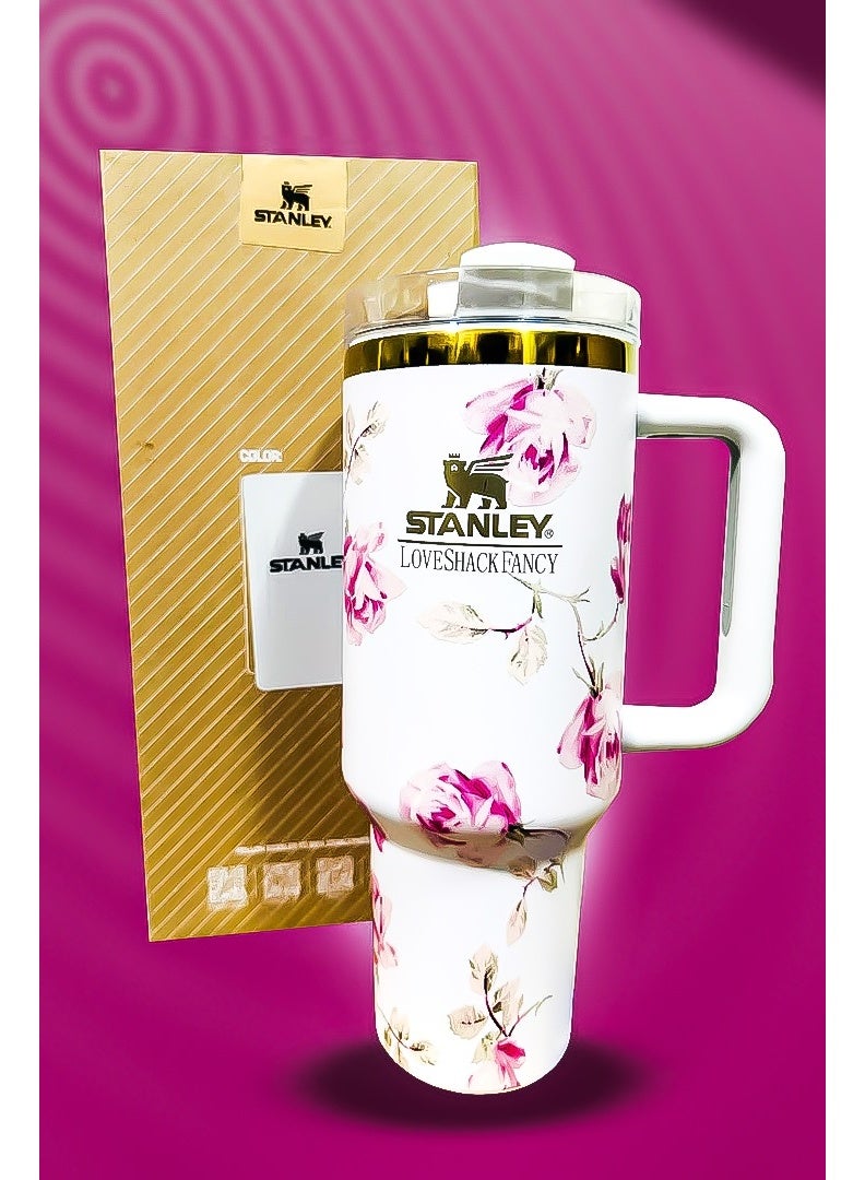 Stanley 40oz Tumbler Stainless Steel Travel Mug with Reusable Straw BPA Free Eco Friendly and Dishwasher Safe Featuring Leakproof FlowState Lid and Double Wall Insulation Keeps Drinks Hot for 16 Hours and Cold for 24 Hours Slim Base Fits Most Car Cup Holders Durable Ergonomic Handle Designed for On the Go Use - Image 4