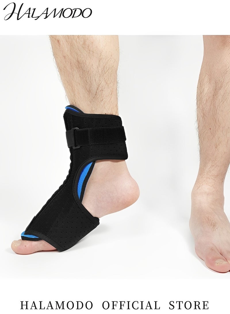 HALAMODO Foot Brace for Plantar Night Nonslip Breathable Ankle Brace with Adjustable Compression Wrap Support Soft Memory Foam Pad for Achilles Tendonitis Relief - Image 2
