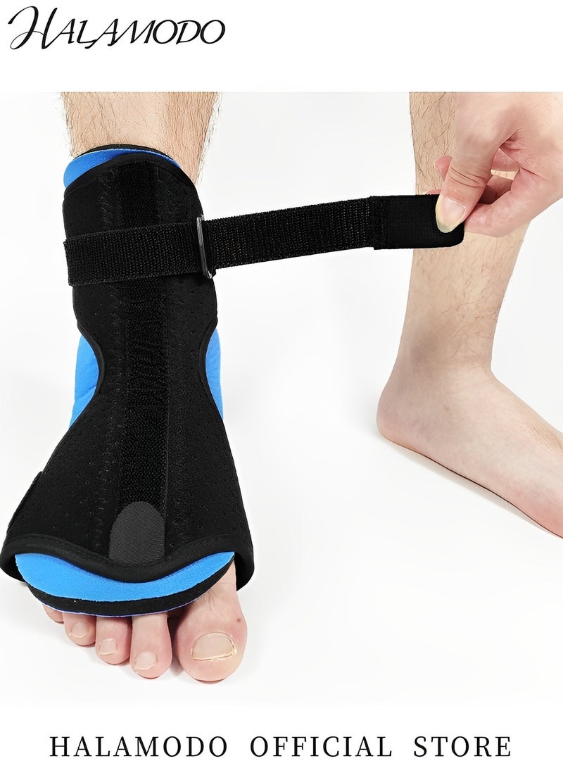 HALAMODO Foot Brace for Plantar Night Nonslip Breathable Ankle Brace with Adjustable Compression Wrap Support Soft Memory Foam Pad for Achilles Tendonitis Relief - Image 3