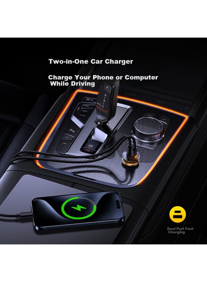 Aohi Car Charger, 65w ette Lighter Adapter, Apple Fast Charging Head, Car Power Converter - Image 2