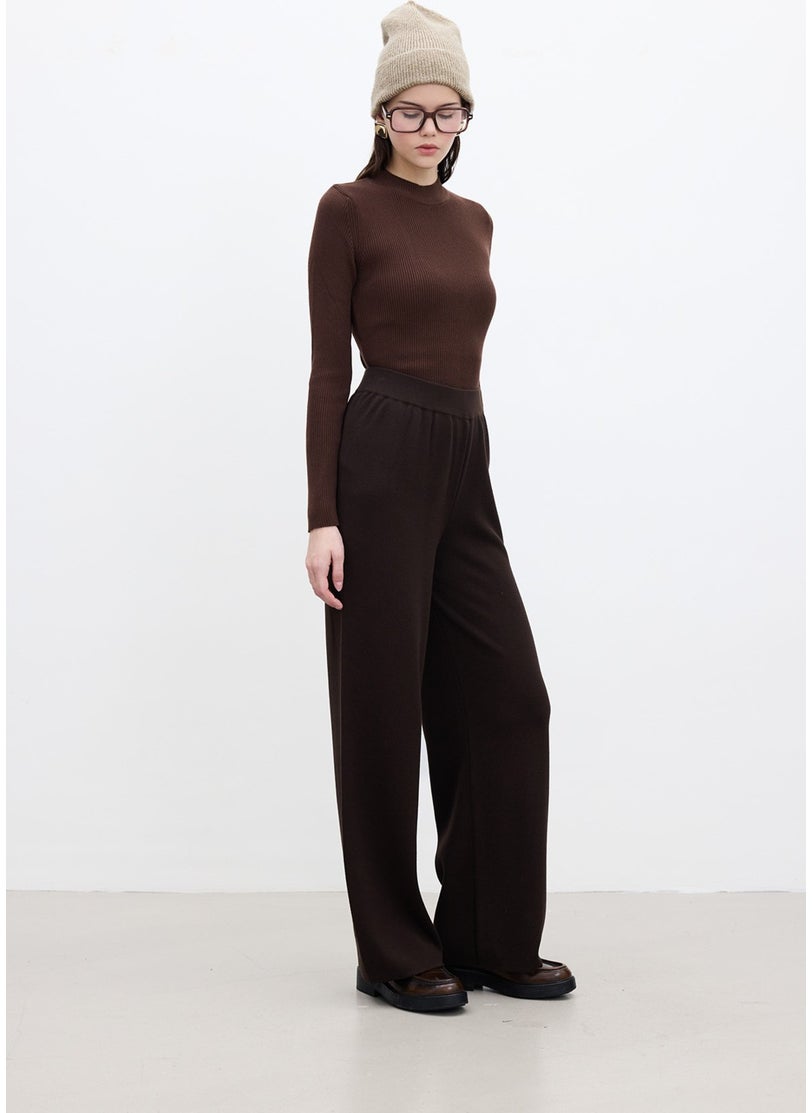 Manuka - Straight Leg Knit Trousers Brown - Image 1