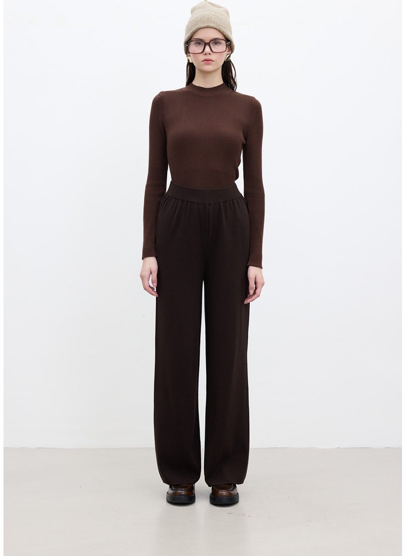 Manuka - Straight Leg Knit Trousers Brown - Image 1