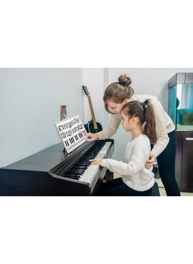 Scribbledo 11 X 14 Inch Keyboard Practice Dry Erase White Board Lapboard Durable Portable Double Sided Music Whiteboard For Kids Students Musicians Music Class Supplies  - Image 2