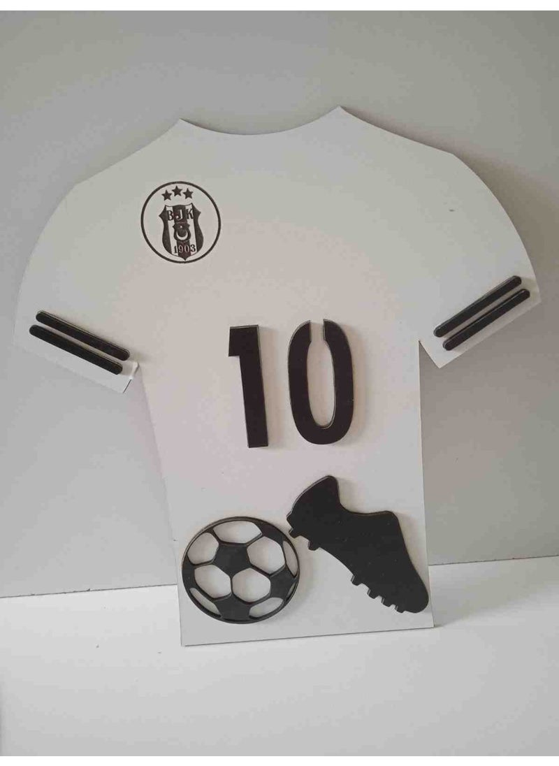 Mrc Hediye Sepeti Mrc Gift Basket Beşiktaş Fan Jersey Personalized Name Written Wall Decoration  - Image 1
