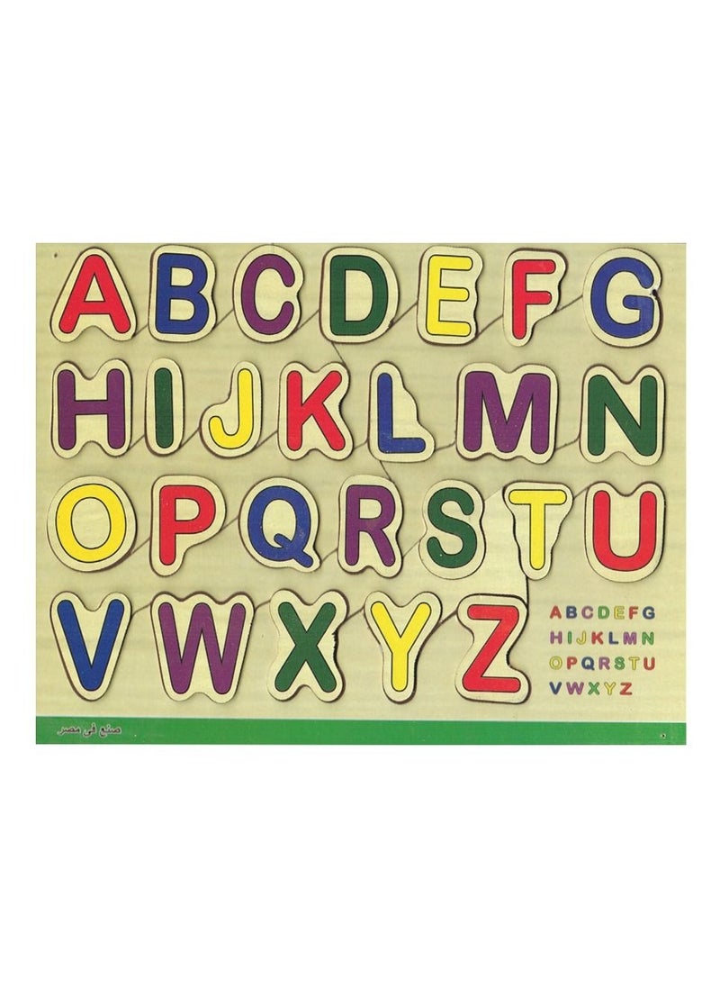 Toys Wooden English Letters Puzzle 26 Pieces  - Image 1