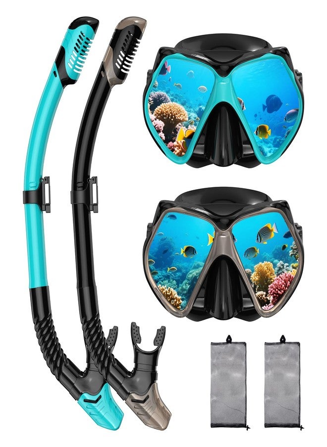 Jwintee Snorkeling Gear for Adults Snorkel mask Set Scuba Diving mask Dry Snorkel - Image 1