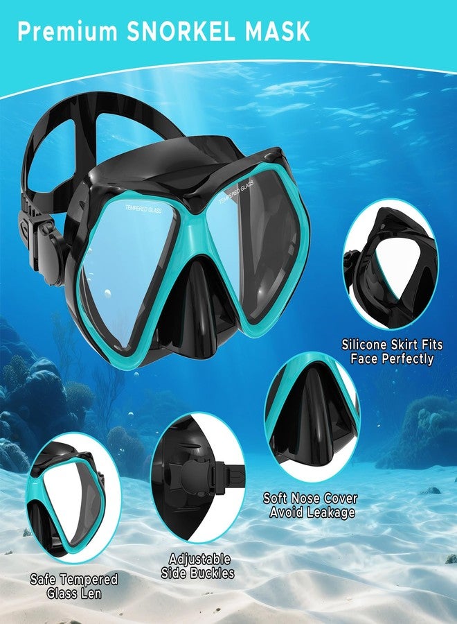 Jwintee Snorkeling Gear for Adults Snorkel mask Set Scuba Diving mask Dry Snorkel - Image 3