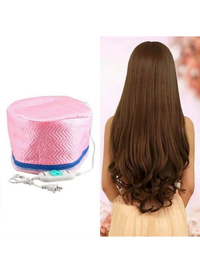 Hair Care Thermal Head Spa Cap Treatment with Beauty Steamer Nourishing Heating Cap, Spa Cap For Hair, Spa Cap Steamer For Women Pink Color - Image 4