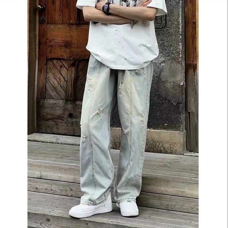Unisex Casual Daily Denim Jeans - Image 1