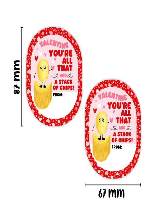 Lashicorn All That & A Stack of Chips Valentine's Day Stickers | 30 pk Labels for Snack Stack Pring Packs | Bulk Classroom to Attach to Chips Can for Valentines Day | Vday Class Treat Gifts - Image 3