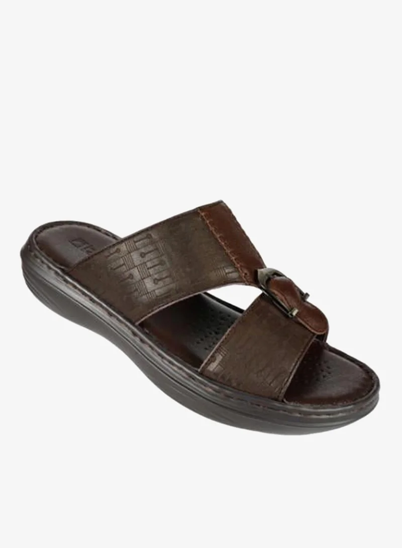 008-3458 Barjeel Mens Arabic Sandals 21410-11 Dark Brown