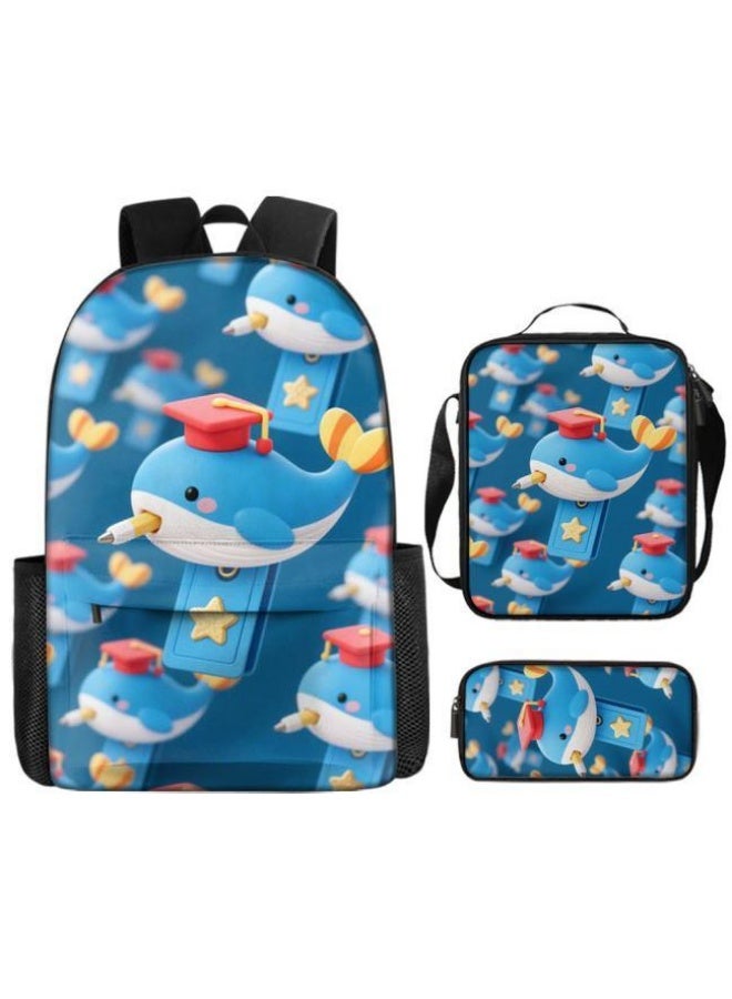 Bright Li Fire A good helper for cute travel! Exclusive cartoon bags for children and teenagers, three-piece set, light and comfortable (available for students, children, friends on outings, mountain climbing, going to school, etc.) - 110 - Image 2