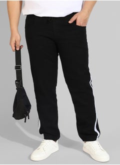 Instafab Plus Men's Classic Solid Black Regular Fit Denim Jeans  - Image 2