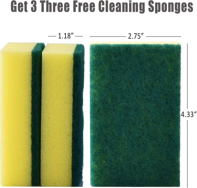 MARMIX Dish Soap Dispenser for Kitchen 2 in1 Press Type Sink Dishwasher Liquid Soap Dispenser Box with Soap Dispenser Sponge Rack Kitchen Dish Soap Dispenser with Sponge Holder Soap Pump Dispenser - Image 3