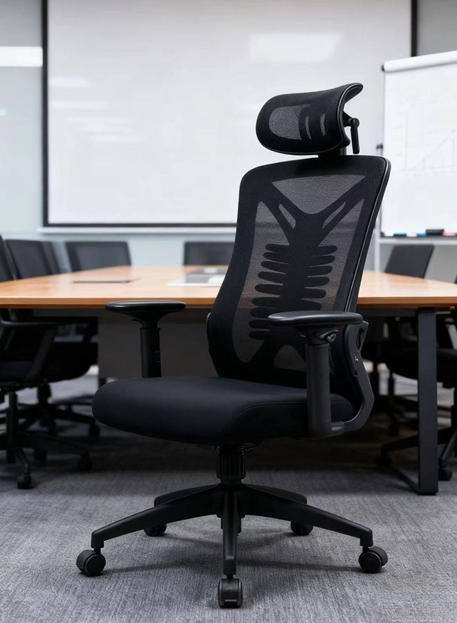 JCB CHIC Gaming Chair, Ergonomic Office Chair, Computer High Back Chair with Dual Back Design - Individual Lumbar Pillow, 3D Armrests, Adjustable Headrest and Comfortable Thick Cushion - Image 1