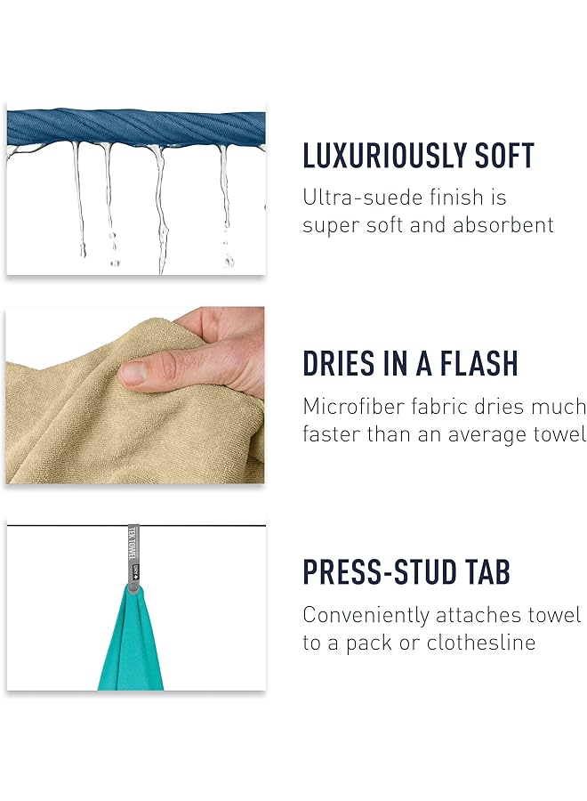 SEA TO SUMMIT Tek Towel Plush Camping and Travel Towel Large (24 x 48 inches) Sage Green - Image 4
