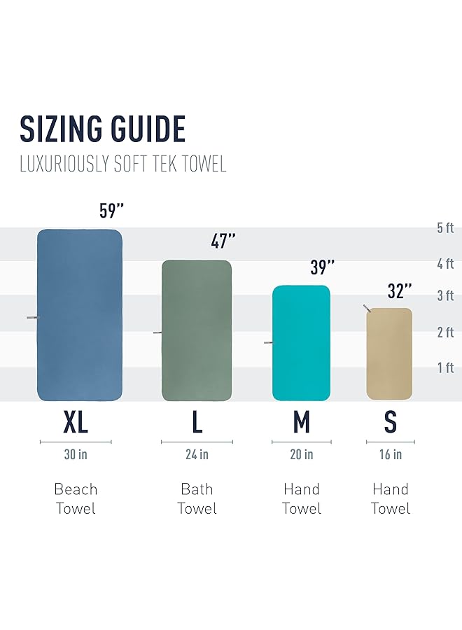 SEA TO SUMMIT Tek Towel Plush Camping and Travel Towel Large (24 x 48 inches) Sage Green - Image 3