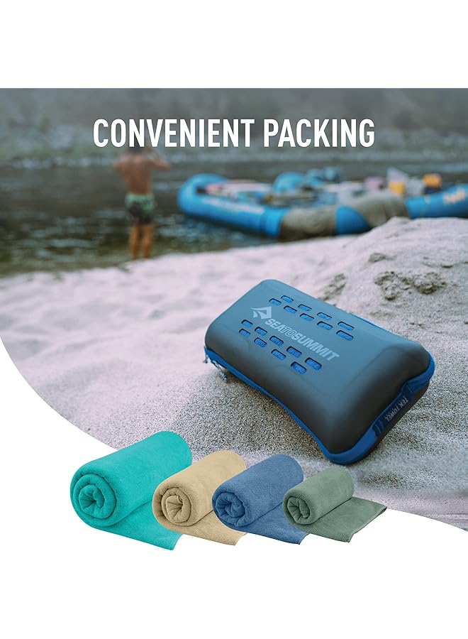 SEA TO SUMMIT Tek Towel Plush Camping and Travel Towel Large (24 x 48 inches) Sage Green - Image 5