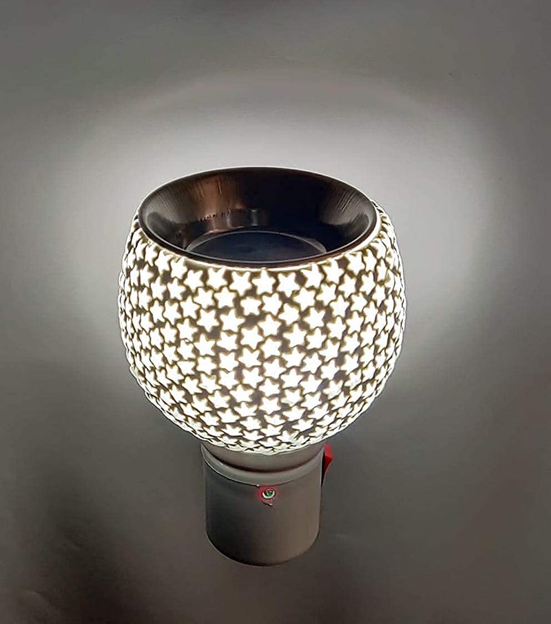 Mahganya Electric Kapoordani with Night Lamp Incense Burner Aroma Burner Aroma Kapoor Dani Electric Kapoor Burner Electric Dhoop Dani Style 8 - Image 3