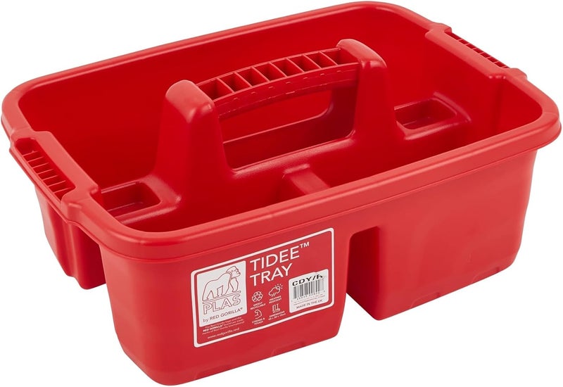 Red Gorilla Gorilla Plas® TIDEE™ Tray - Durable Plastic Tool Organizer (Red) - Image 1