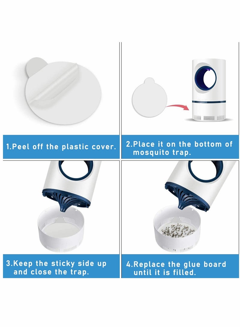 Zikra Fly Glue Boards 4.1 Inches Mosquito Trap Glue Board Sticky Refillable Glue Board for Insect Trap Glue Pads for Indoor Outdoor Fly Mosquito Lamp Catcher Replacement(24 Pcs) - Image 5