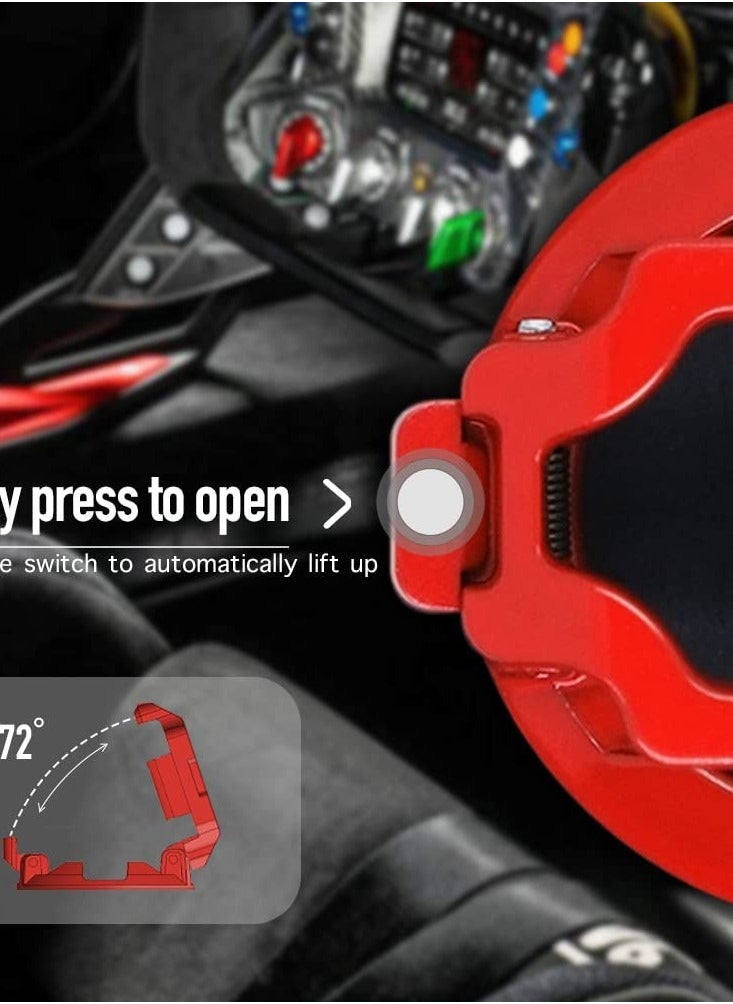 Generic Push Start Button Cover, Car Engine Start Stop Button Cover Protector, Cool Car Accessories Interior Decor Sticker Motorcycle Key Ignition Switch Cover, Red  - Image 2