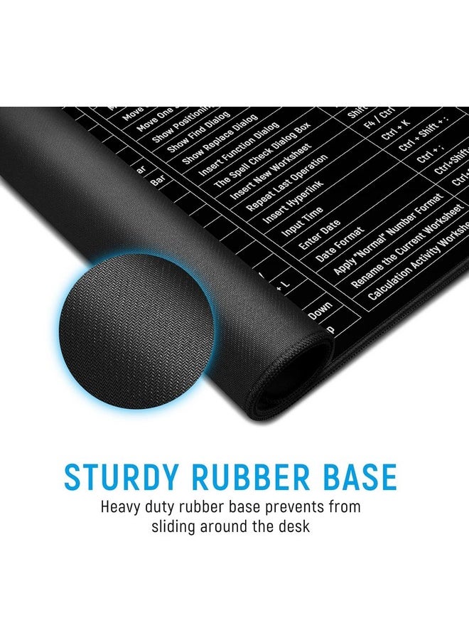 Pelikas Extra Large Extended Anti Slip Rubber Gaming Stitched Mouse Pad & Keyboard Desk Mat For Computer,Laptop (Shortcut Key Mouse Pad)  - Image 4