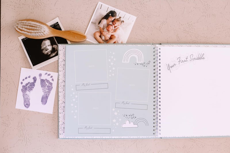 Lucy Darling Baby Memory Book - Celestial Skies | Luxury Baby First Year Book & Photo Album | Gender Neutral Keepsake Journal for Milestones, Memories & Photos | Thoughtful Pregnancy Gift - Image 2