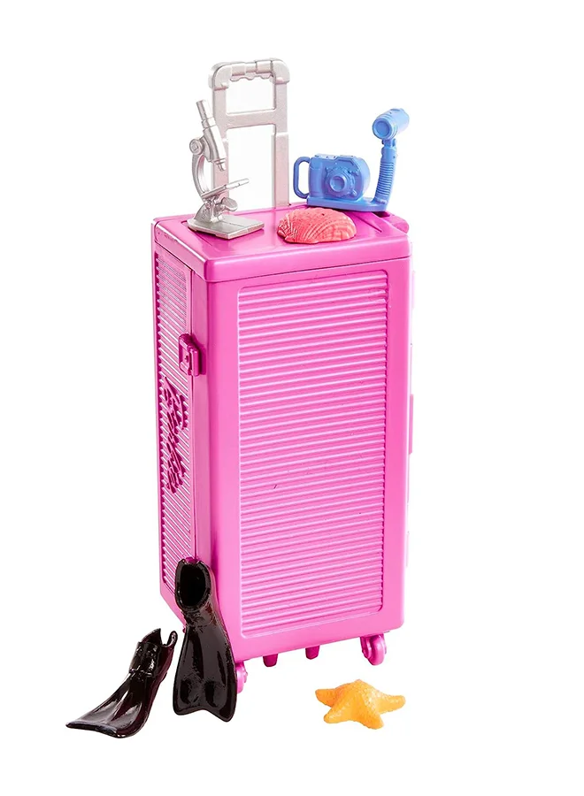 Barbie Marine Biologist Doll and Accessories, Mobile Lab Playset with Blonde Doll and 10+ Pieces