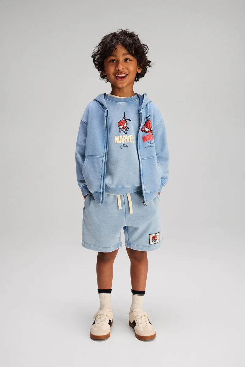 H&M Print-motif zip-through hoodie