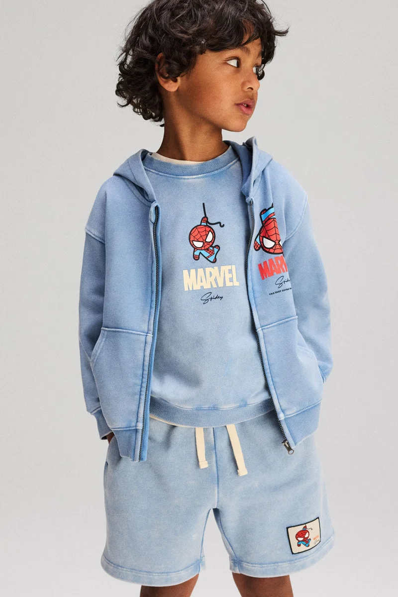 H&M Print-motif zip-through hoodie