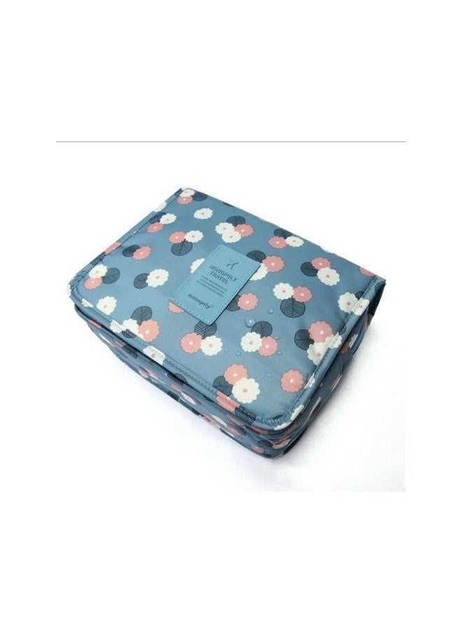 yongsheng Hanging Toiletry Kit with Hanging Hook Water-resistant Makeup Cosmetic Bag Travel Organizer Full Sized Container Toiletries (daisy blue)  - Image 4