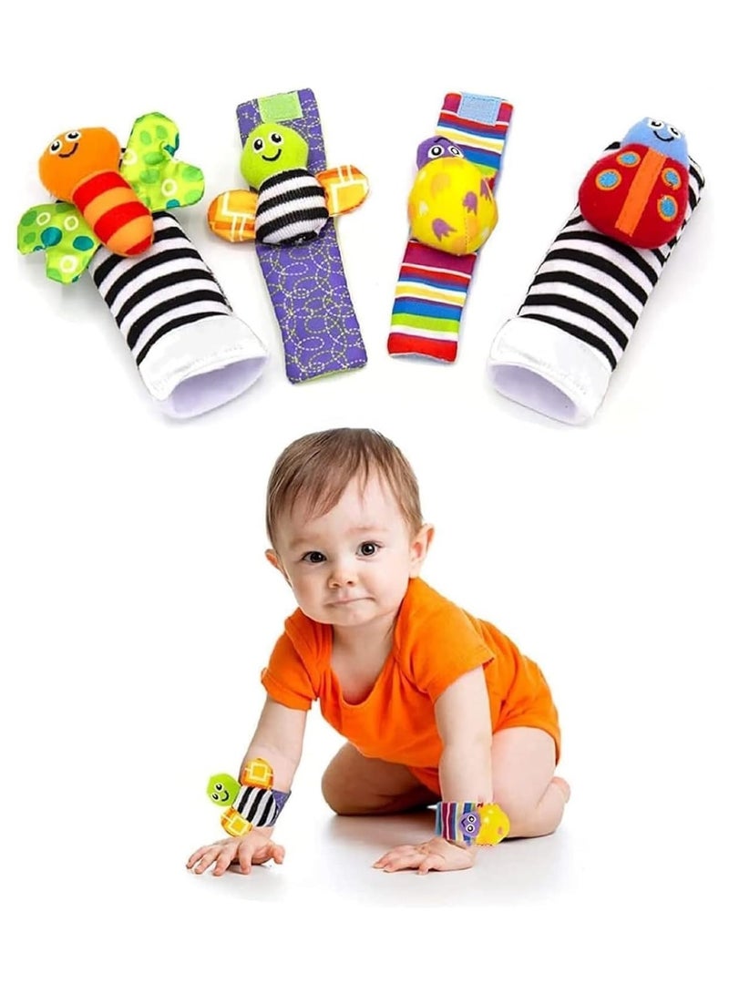 FUN MOMENT Rattles Baby Wristbands & Foot Socks 4 Pack - Image 3