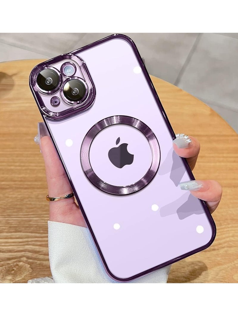 ELTRAZONE Purple iPhone 14 Case – Integrated Camera Lens Protection, Military Grade Drop Protection, TOP N56 Magnets, MagSafe Compatible - Image 1