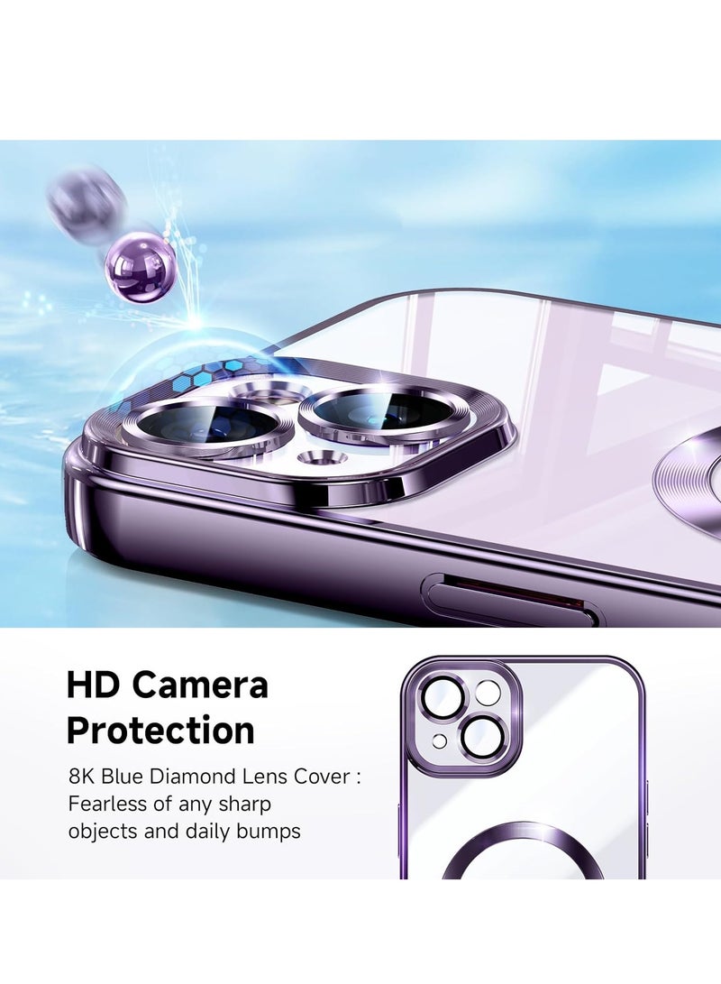 ELTRAZONE Purple iPhone 14 Case – Integrated Camera Lens Protection, Military Grade Drop Protection, TOP N56 Magnets, MagSafe Compatible - Image 3