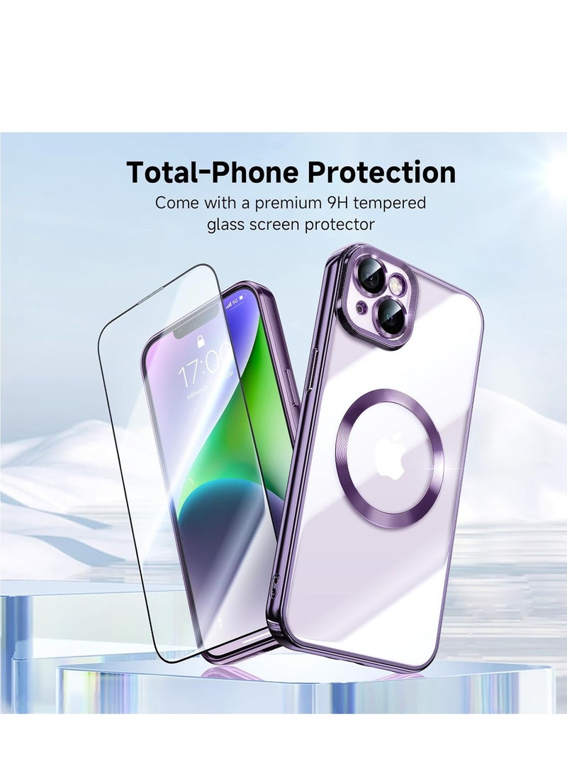 ELTRAZONE Purple iPhone 14 Case – Integrated Camera Lens Protection, Military Grade Drop Protection, TOP N56 Magnets, MagSafe Compatible - Image 2