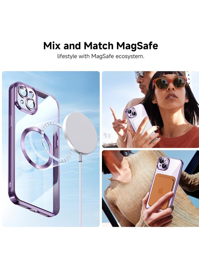 ELTRAZONE Purple iPhone 14 Case – Integrated Camera Lens Protection, Military Grade Drop Protection, TOP N56 Magnets, MagSafe Compatible - Image 4